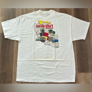 Vintage In-N-Out Burger Shirt Mens Sz XXL White California Graphic 2000 00s Tee